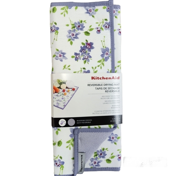 KitchenAid Other - Kitchen Aid One Reversible Drying Mat Floral Lilic Motif